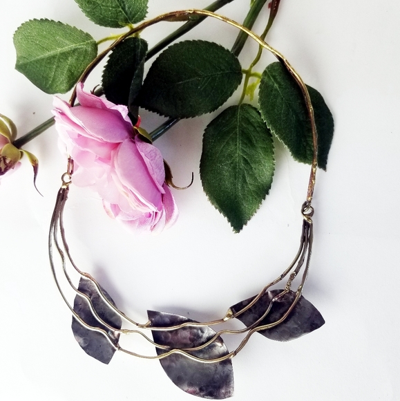 Handcrafted Leaves & Branches Choker Necklace - Picture 7 of 10